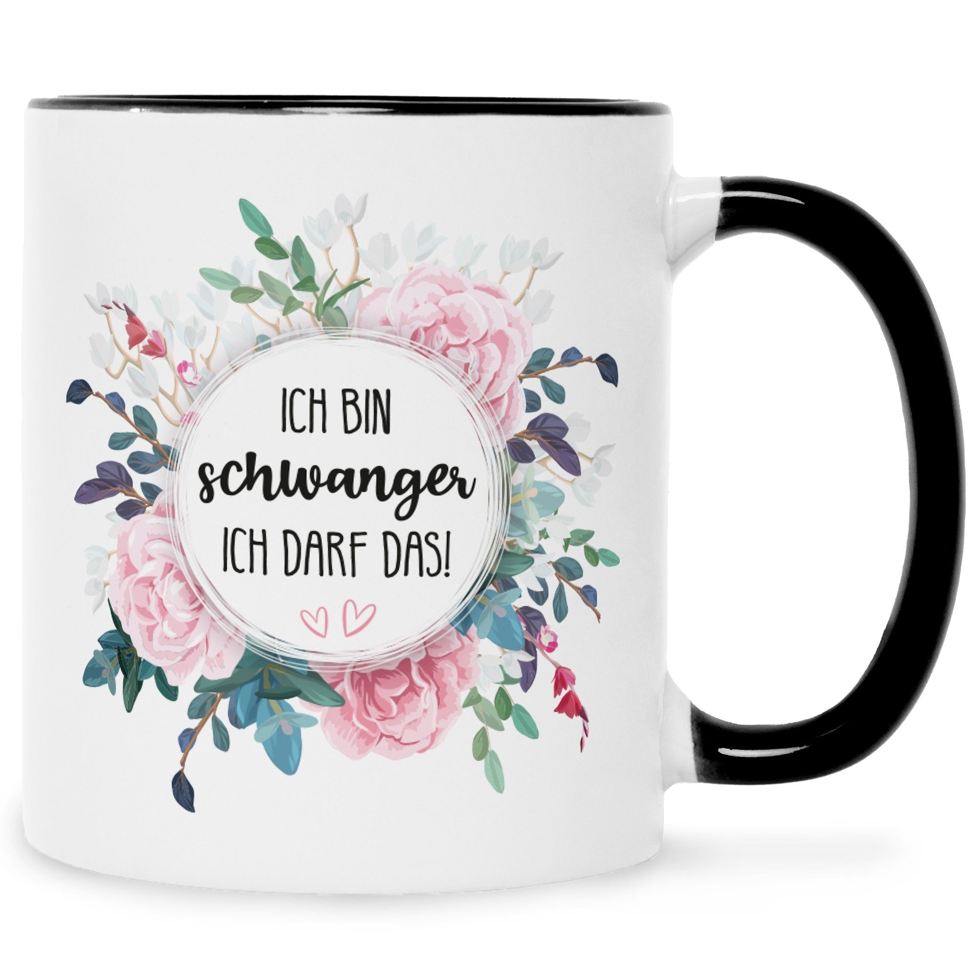 GRAVURZEILE Tasse Bedruckte Tasse mit Spruch Ich bin Schwanger ich